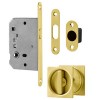 Kit Puerta Corredera 3863 Q Condena y Descondena Cuadrada Dorado Satinado