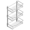 Interior cocina - Kit Estante Escobero Classic 3 Cestas Cromo