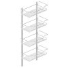 Kit Estante Escobero Classic 4 Cestas Cromo