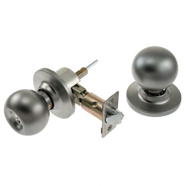 Pomo Bola Llave Fijo/Paso Cromo Mate