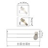 Interior armario - Zapatero Extensible 620/960 mm Antracita