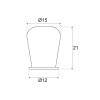 Pomos mueble - Pomo 390 D15 Cromo Brillo
