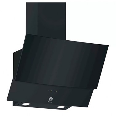Campanas extractoras - BALAY Campana Inclinada 3BC565GN 60CM Cristal Negro