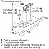 Campanas extractoras - BALAY Campana Inclinada 3BC585GB 80CM Cristal Blanco