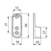 Interior armario - Soporte Lateral Oval Cromo Mate