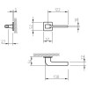 Manivelas con roseta - Juego Manivelas con Roseta Cuadrada 4007 5SQ Dorado Satinado