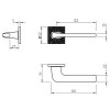 Manivelas con roseta - Juego Manivelas con Roseta Cuadrada 4007 5SQ T3 Bronce Mate