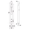 Pasador Embutir 401 160 mm Inox