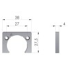 Bisagras de cazoleta - Distanciador Bisagra Kimana 4 mm Níquel