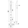 Pasador Embutir 401 200 mm Inox