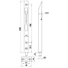 Pasador Embutir 401 250 mm Inox