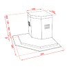 Campanas extractoras - TEKA Campana DQ2 985 Cristal Inox