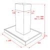 Campanas extractoras - TEKA Campana Isla DPL 1185 Cristal Inox