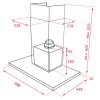 Campanas extractoras - TEKA Campana DLH 986 T Inox y Frontal Negro