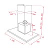Campanas extractoras - TEKA Campana DLH 1186 T Inox y Frontal Negro