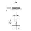 Bocallaves - Juego Bocallaves Cuadrados 4049 5SQ Cromo Satinado