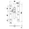 Pernios de H - Pernio 405 Latón 100x58 mm Dorado Mate Derecha