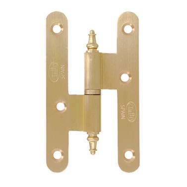 Pernios de H - Pernio 407 Latón con Remate 100x58 mm Dorado Mate Derecha