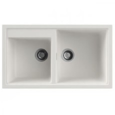 Fregaderos - NODOR Fregadero NorGranite 86.50 2B WH Blanco