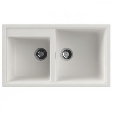 Fregaderos - NODOR Fregadero NorGranite 86.50 2B WH Blanco