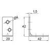 Ángulo de Refuerzo 40x40 mm Canto Recto Zincado