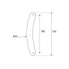 Tiradores mueble - Tirador Acero Inox D10mm E/E 160