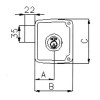 Cerrojos y Cerraduras de sobreponer - Cerradura Llave/Llave 100 mm Derecha Dorado