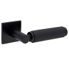 Juego Manivelas con Roseta Cuadrada 4200 202 5SQ Negro Mate y Piel Negra