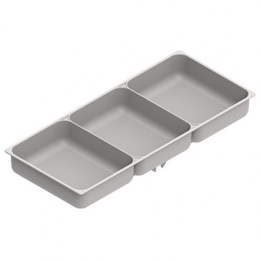 Bandeja Accesorios 3 Zonas Gris