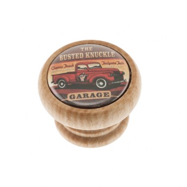 Pomos mueble - Pomo Retro 450 40mm Madera Natural Garage Pickup