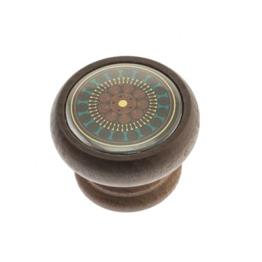 Pomos mueble - Pomo Retro 450 40mm Madera Nogal Kaleido