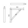 Soportes para baldas - Escuadra Abatible 612 de 450 mm Cromo