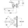 TEKA Grifo Cocina Mural MTP 025 Cromo
