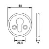 Bocallave Seguridad TESA 461/45 Cromo Mate