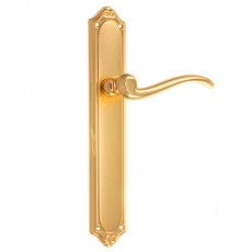 Juego Manivelas con Placa 4795 Baño Oro Grafilado