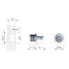 Soporte Lateral K12 System Ø15 mm Níquel