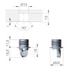 Soporte Puerta K12 System Ø15 mm Níquel