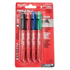 Consumibles para herramientas - Blíster 4 Marcadores MILWAUKEE Inkzall