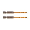 Broca 3,5 mm Shockwave HSS-G HEX Titanio para Metal (Pack 2 uds)