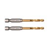 Broca 4 mm Shockwave HSS-G HEX Titanio para Metal (Pack 2 uds)
