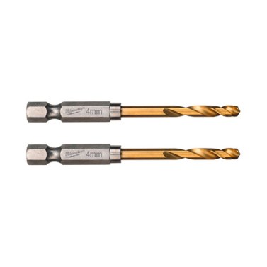 Broca 4 mm Shockwave HSS-G HEX Titanio para Metal (Pack 2 uds)