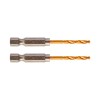 Broca 3 mm Shockwave HSS-G HEX Titanio para Metal (Pack 2 uds)