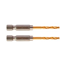 Broca 3 mm Shockwave HSS-G HEX Titanio para Metal (Pack 2 uds)