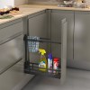 Interior cocina - Soporte Paños Extraíble Flat guías laterales M15 Antracita