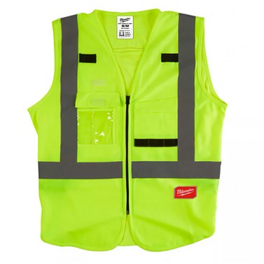 Protección laboral - Chaleco Alta Visibilidad Amarillo MILWAUKEE Talla XL