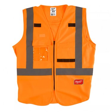 Protección laboral - Chaleco Alta Visibilidad Naranja MILWAUKEE Talla S/M