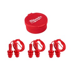 Protección laboral - Tapones Auditivos con Cuerda MILWAUKEE Pack 3uds