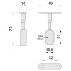 Soporte Lateral Oval Cerrado 31x16 mm Dorado