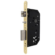 Cerraduras puerta madera - Cerradura 4UBOF 50 mm Antitarjeta Canto Redondo Sin Cilindro Latonado