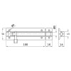 Pasador 500 100 mm Aluminio Negro